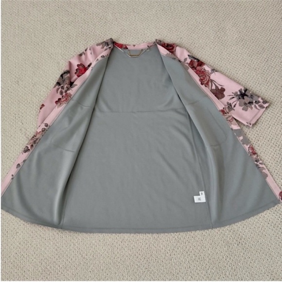 T Tahari Faux Suede Floral Jacket - Picture 4 of 12